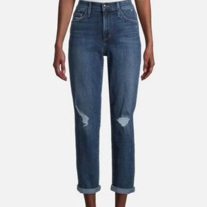 Joe's Jeans Niki Jeans Women's Distressed Straight-Leg Stretch Blue